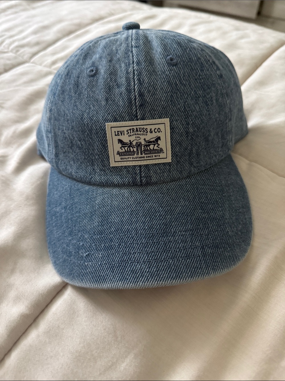 Levi's Denim Baseball Cap in Light Blue with Logo Patch (NWOT)